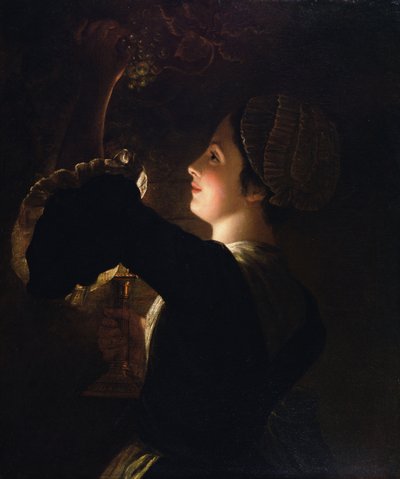 Grapes and candlelight by Henry Robert Morland